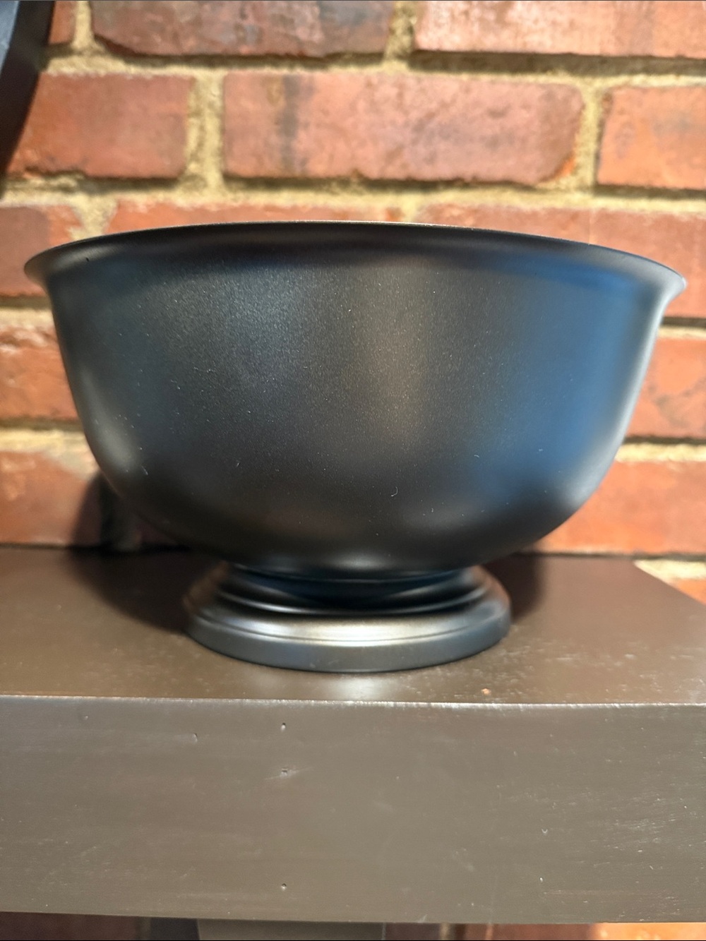 Matte Black/Dark Bronze Decorative Metal Pedestal Bowl